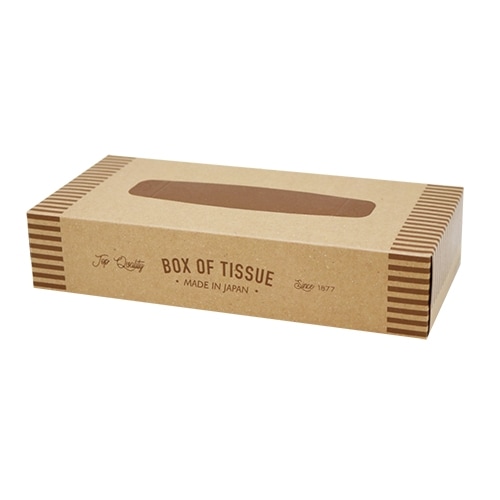 クラフト BOXティッシュ ブラウン 120W 60個セット(1c/s) ☆販促品