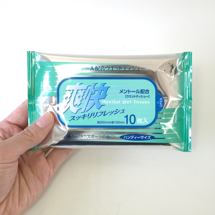 メントール配合 ウエットティッシュ さらっと 10枚入×200個セット 爽快メントール配合ウェットティッシュー10枚入 1,200個セット