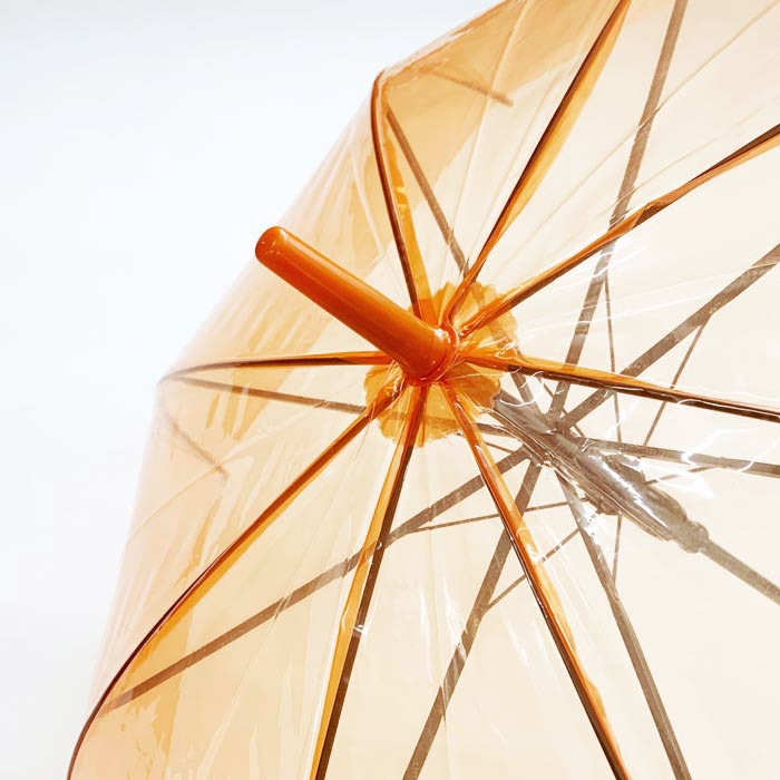 60cm カラービニール傘 オレンジ 12本セット ｜卸スタジアム