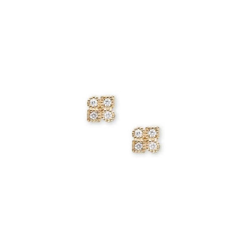 K10イエローゴールド ダイヤモンドピアス (2)