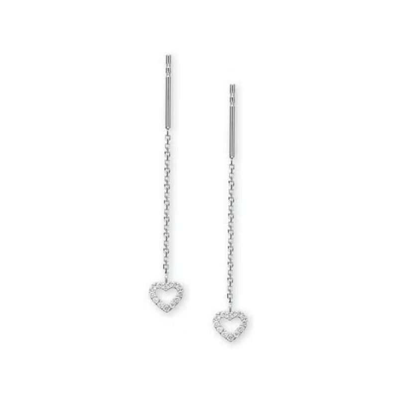 K10ホワイトゴールド ダイヤモンド ピアス (2)