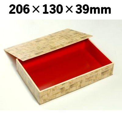 竹皮柄 プラ 折箱　POA-206 折詰 弁当 菓子 おこわ