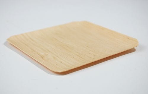 木の皿　WT-100 正角　100枚パック　小鉢 トレー ケータリング　*在庫限り