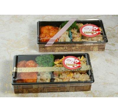 プリプリ！エビチリ定（パッケージ）TAPO-20-10-2BK(蓋/二つ仕切中トレー付)のみ *中身･副資材は付いていません。