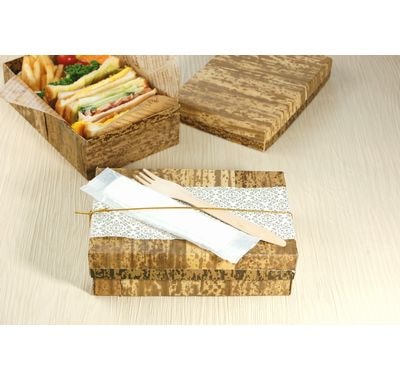 クラブサンド （パッケージ）(ﾊｲﾌﾞﾘｯﾄﾞ容器MXH-6Hのみ) *中身･副資材は付いていません。