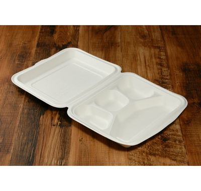 モールド容器 DKP-8 仕切り有 無地 100枚パック バカス イベント 弁当 スイーツ