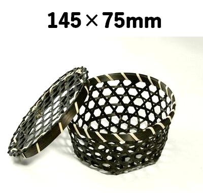 六つ目ふた付 黒 M  MF-15499M  清涼感 珍味 雑貨 お菓子