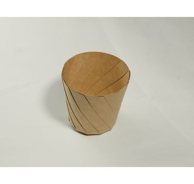 受注生産おりがみカップ 茶 小 20枚パック φ100×90mm 紙 耐水 耐油 便利 惣菜/お菓子/弁当