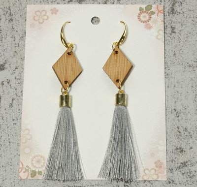 バンブーピアス ロングJ diamond シルバー