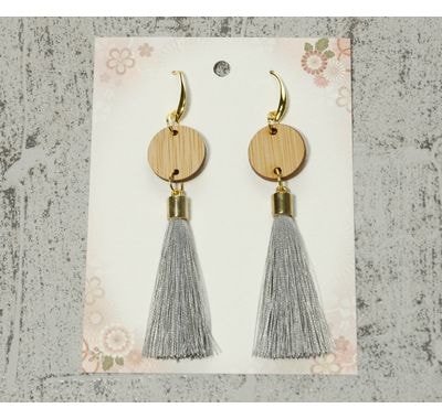 バンブーピアス ロングO circle シルバー