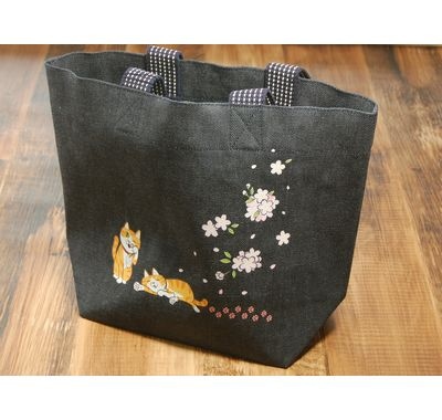 さんじゅーろーデニムミニトートバッグ 高梁 みやげ 備中松山城