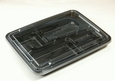 GK-130 黒透明フタ付 300枚パック  弁当 仕出し 福助工業