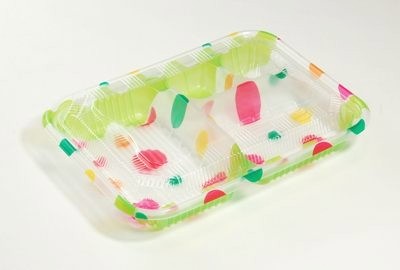 KEP-10 パプリカ透明フタ付 50枚パック  弁当 仕出し 北原産業