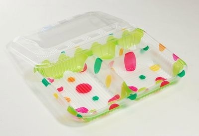 KEP-10 パプリカ透明フタ付 50枚パック  弁当 仕出し 北原産業