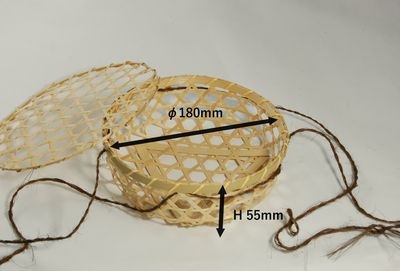 六つ目フタ付容器　BMY-3H　自然素材 持ち帰り 雑貨