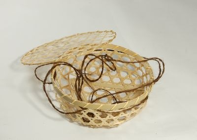 六つ目フタ付容器　BMY-3H　自然素材 持ち帰り 雑貨