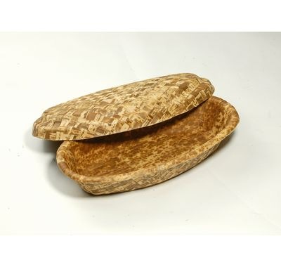 竹皮ｱｼﾞﾛﾌﾟﾚｽ容器TAPY-8H（楕円）　※数量限定品