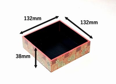 弁当・寿司向け｜発泡素材 折箱容器〈小梅柄〉｜軽量・保冷｜60個パック｜WSU-435