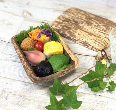 竹皮プレス容器 TPY-4H レンジ 冷凍 寿司 弁当 お菓子