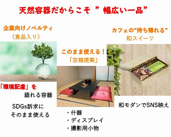 白竹皮 ハイブリッド容器 ｜テイクアウト・仕出し・和菓子・ギフト向け｜WAY-8H