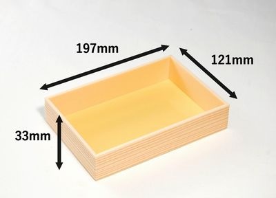 弁当・寿司向け｜発泡素材 折箱容器〈木目柄〉｜軽量・保冷｜60個パック｜WSW-415