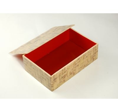 弁当・菓子対応｜竹皮プラ折箱（共ふた）｜発泡素材 折箱容器｜50個パック POA-6H