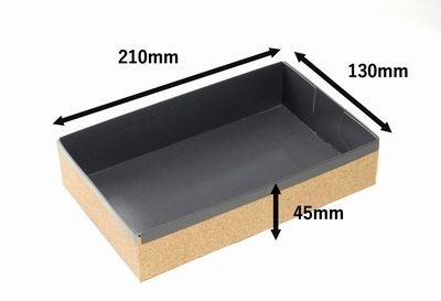 コルク ハイブリッド容器 裏黒｜高級ギフト・惣菜向け｜20個パック CMH-210H-BK