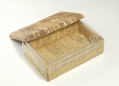 竹皮プレス エコボックス 2段|テイクアウト寿司弁当用 和風パック|TEP-6-2D ふた付 60個パック