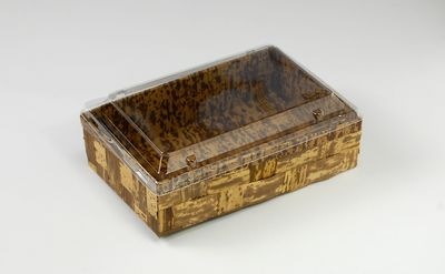 竹皮ハイブリッドBOX |テイクアウト・デリ用 ナチュラル素材| 高ふた付 50個パック TXHB-6TT 