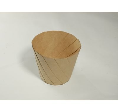 受注生産おりがみカップ 茶 大 20枚パック φ125×110mm 紙 耐水 耐油 便利 惣菜/お菓子/弁当