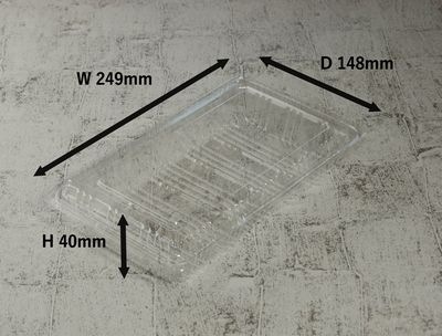 フードパック　特2浅 100枚パック 249×148×40mm OPS 多用途 弁当/お菓子/惣菜