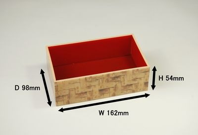 弁当・菓子対応｜竹皮プラ折箱（共ふた）｜発泡素材 折箱容器｜50個パック POA-7H