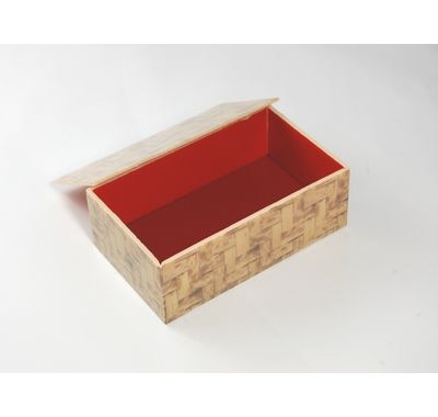 弁当・菓子対応｜竹皮プラ折箱（共ふた）｜発泡素材 折箱容器｜100個パック POA-7H