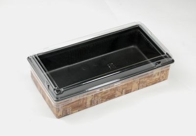 ワンプラ折TAPO-20-10-BK 蓋 トレー付 付加価値 弁当 惣菜 お菓子