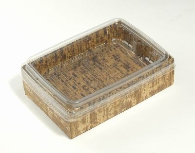 竹皮貼 ハイブリッドBOX MXHB-6-2DU 内かん合 ふた付 満足感 丼 弁当 寿司