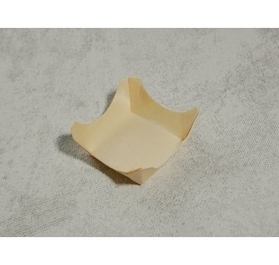 ウッドトレー 角2 WT-2 小 100枚パック 木 小鉢 エコ お弁当/薬味/惣菜