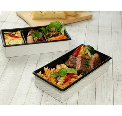 ワンプラ折 WPO-20-10-2BK 蓋 トレー付  上品 お菓子 加工品 惣菜