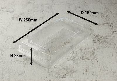 フードパック　特大 100枚パック 250×150×33mm OPS 多用途 弁当/お菓子/惣菜