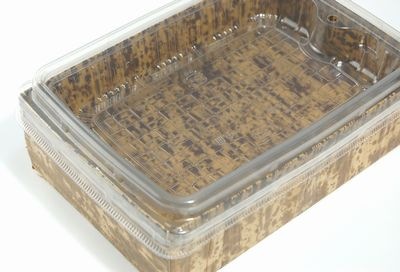 竹皮プレス 貼ハイブリッド容器 2段｜弁当・うなぎ・寿司・惣菜用｜60個パック TPM-6H-2D 