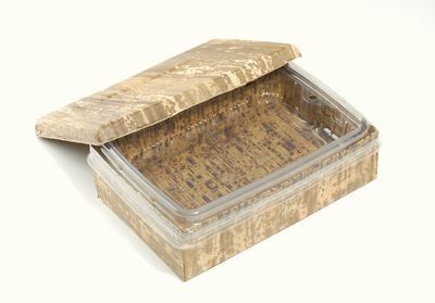 竹皮プレス 貼ハイブリッド容器 2段｜弁当・うなぎ・寿司・惣菜用｜60個パック TPM-6H-2D 