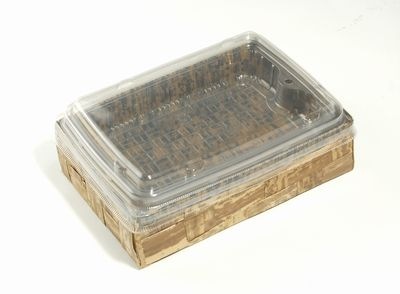 竹皮編 ハイブリッドBOX 2段 |テイクアウト・惣菜用 和風パック| 外かん合 ふた付 60個パック TXHB-6-2DS 