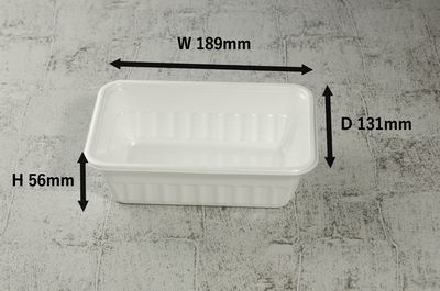 弁当容器 CFランチBOX-2　ふた付 50枚パック 189×131×56mm CF 清潔感 弁当/丼もの