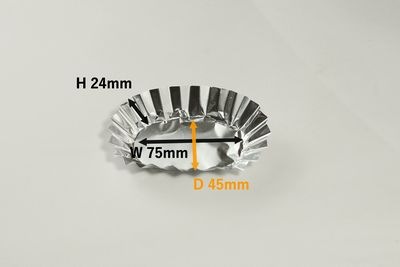 FMホイルケース 小判D 500枚P 約75×45×24mm アルミカップ 定番 映える 惣菜/菓子/香の物