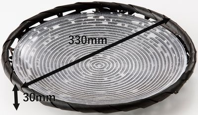 やたら編みプレートセット黒-L 93303L 器 竹 