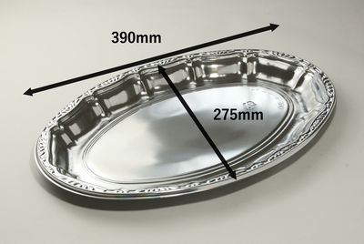 オードブル DXプラッター 390B 本体 20枚パック 390×275×25mm HIPS ケータリング/盛り合わせ