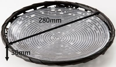 やたら編みプレートセット黒-M 93303M 器 竹 