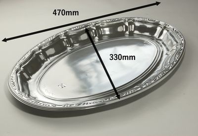 オードブル DXプラッター 470B 本体 20枚パック 470×330×28mm HIPS ケータリング/盛り合わせ