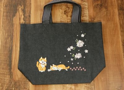 さんじゅーろーデニムミニトートバッグ 高梁 みやげ 備中松山城