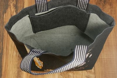 さんじゅーろーデニムミニトートバッグ 高梁 みやげ 備中松山城