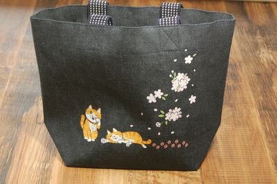 さんじゅーろーデニムミニトートバッグ 高梁 みやげ 備中松山城